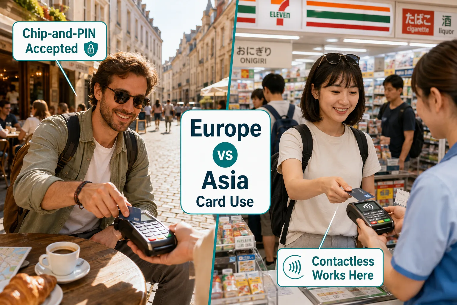 Meilleures cartes de voyage pour l'Europe vs l'Asie