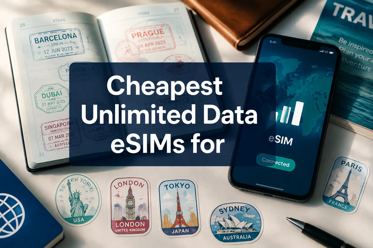 Günstigste eSIMs mit unbegrenztem Datenvolumen für internationale Reisen: Geschwindigkeiten und reale Preise